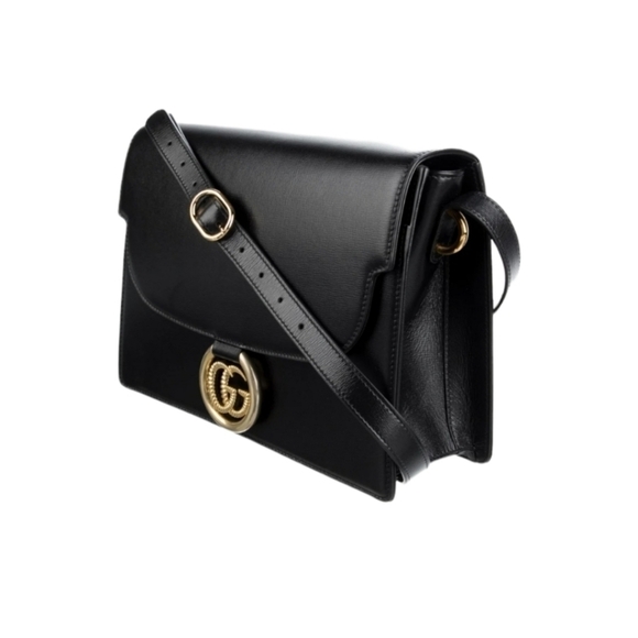 Gucci Black Leather GG Ring Azalea Shoulder Flap Bag Complete Set EUC - Picture 5 of 16